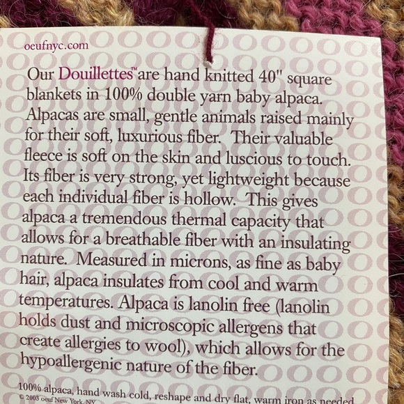 Alpacas throw/baby blanket - Picture 7 of 7